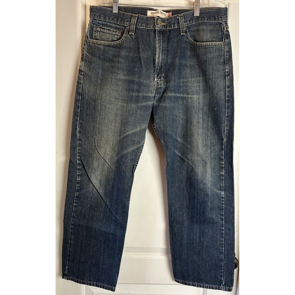 Levi's 505 Regular Fit Straight Leg Jeans Medium Wash Blue Men’s 36 x 30